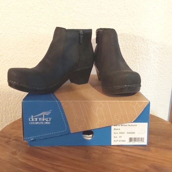 Dansko | Shoes | Dansko Maria Milled Nubuck All Black Leather